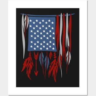 American Flag Feathers Posters and Art